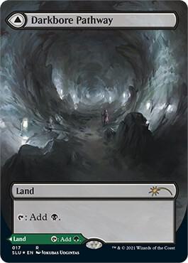 Darkbore Pathway (Borderless) trading card from Secret Lair Series Darkbore Pathway (Borderless) - Secret Lair Series Magic: The Gathering trading card