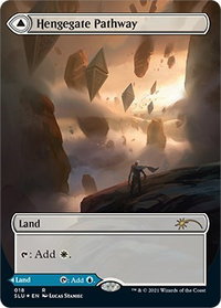 Hengegate Pathway (Borderless) - Secret Lair Series (SLU) #18 - Rare Magic: The Gathering Trading Card