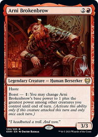 Arni Brokenbrow - Promo Pack: Kaldheim (PPKHM) #120p - Rare Magic: The Gathering Trading Card