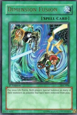 Dimension Fusion - Invasion of Chaos YuGiOh trading card