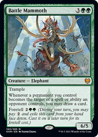 Battle Mammoth - Promo Pack: Kaldheim (PPKHM) #160p - Mythic Magic: The Gathering Trading Card