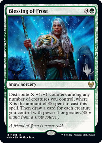 Blessing of Frost trading card from Promo Pack: Kaldheim Blessing of Frost - Promo Pack: Kaldheim Magic: The Gathering trading card
