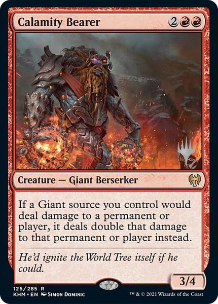 Calamity Bearer trading card from Promo Pack: Kaldheim Calamity Bearer - Promo Pack: Kaldheim Magic: The Gathering trading card
