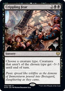 Crippling Fear - Promo Pack: Kaldheim (PPKHM) #82p - Rare Magic: The Gathering Trading Card