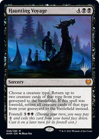 Haunting Voyage - Promo Pack: Kaldheim (PPKHM) #98p - Mythic Magic: The Gathering Trading Card