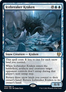 Icebreaker Kraken - Promo Pack: Kaldheim (PPKHM) #63p - Rare Magic: The Gathering Trading Card