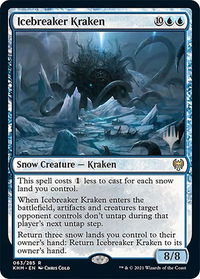 Icebreaker Kraken - Promo Pack: Kaldheim (PPKHM) #63p - Rare Magic: The Gathering Trading Card