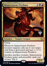 Immersturm Predator - Promo Pack: Kaldheim (PPKHM) #214p - Rare Magic: The Gathering Trading Card