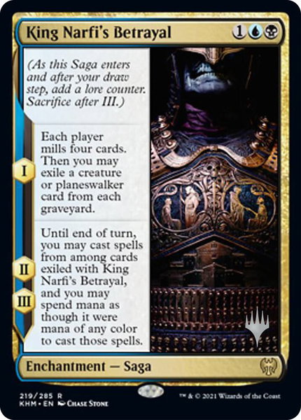 King Narfi's Betrayal trading card from Promo Pack: Kaldheim King Narfi's Betrayal - Promo Pack: Kaldheim Magic: The Gathering trading card
