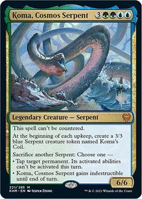 Koma, Cosmos Serpent - Promo Pack: Kaldheim (PPKHM) #221p - Mythic Magic: The Gathering Trading Card
