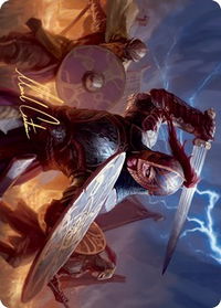 Beskir Shieldmate Art Card (Gold-Stamped Signature) - Art Series: Kaldheim (ASKHM) #1 - Special Magic: The Gathering Trading Card