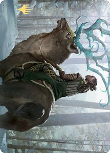Boreal Outrider Art Card (Gold-Stamped Signature) - Art Series: Kaldheim (ASKHM) #42 - Special Magic: The Gathering Trading Card