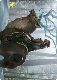 Boreal Outrider Art Card (Gold-Stamped Signature) - Art Series: Kaldheim (ASKHM) #42 - Special Magic: The Gathering Trading Card