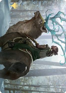 Boreal Outrider Art Card (Gold-Stamped Signature) - Art Series: Kaldheim Magic: The Gathering trading card