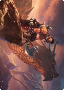 Dragonkin Berserker Art Card - Art Series: Kaldheim (ASKHM) #32 - Special Magic: The Gathering Trading Card