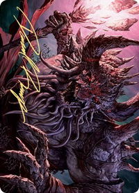 Dream Devourer Art Card (Gold-Stamped Signature) - Art Series: Kaldheim (ASKHM) #23 - Special Magic: The Gathering Trading Card