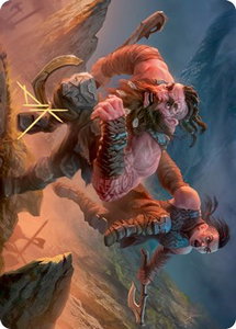 Dwarven Reinforcements Art Card (Gold-Stamped Signature) - Art Series: Kaldheim (ASKHM) #33 - Special Magic: The Gathering Trading Card