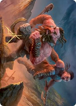 Dwarven Reinforcements Art Card (Gold-Stamped Signature) - Art Series: Kaldheim Magic: The Gathering trading card