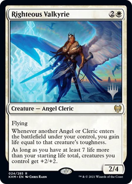 Righteous Valkyrie - Promo Pack: Kaldheim Magic: The Gathering trading card