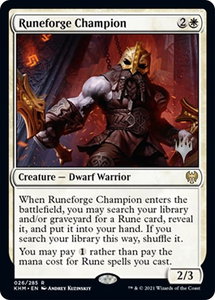Runeforge Champion - Promo Pack: Kaldheim (PPKHM) #26p - Rare Magic: The Gathering Trading Card