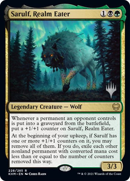 Sarulf, Realm Eater trading card from Promo Pack: Kaldheim Sarulf, Realm Eater - Promo Pack: Kaldheim Magic: The Gathering trading card