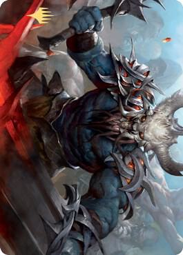 Frenzied Raider Art Card (Gold-Stamped Signature) - Art Series: Kaldheim Magic: The Gathering trading card