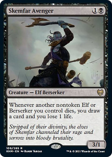 Skemfar Avenger trading card from Promo Pack: Kaldheim Skemfar Avenger - Promo Pack: Kaldheim Magic: The Gathering trading card