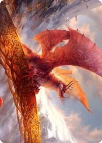 Goldspan Dragon Art Card - Art Series: Kaldheim (ASKHM) #35 - Special Magic: The Gathering Trading Card