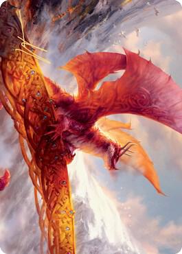 Goldspan Dragon Art Card (Gold-Stamped Signature) trading card from Art Series: Kaldheim Goldspan Dragon Art Card (Gold-Stamped Signature) - Art Series: Kaldheim Magic: The Gathering trading card