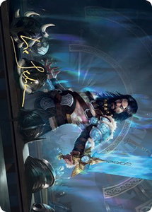 Halvar, God of Battle Art Card (Gold-Stamped Signature) - Art Series: Kaldheim (ASKHM) #2 - Special Magic: The Gathering Trading Card