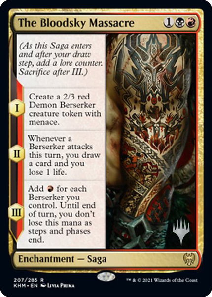 The Bloodsky Massacre trading card from Promo Pack: Kaldheim The Bloodsky Massacre - Promo Pack: Kaldheim Magic: The Gathering trading card