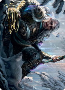 Jorn, God of Winter Art Card (Gold-Stamped Signature) - Art Series: Kaldheim (ASKHM) #47 - Special Magic: The Gathering Trading Card