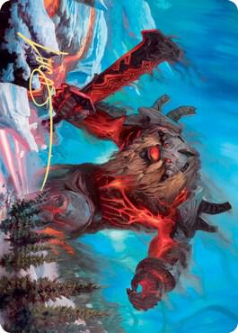 Quakebringer Art Card (Gold-Stamped Signature) - Art Series: Kaldheim Magic: The Gathering trading card