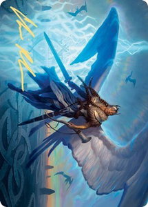 Righteous Valkyrie Art Card (Gold-Stamped Signature) - Art Series: Kaldheim (ASKHM) #6 - Special Magic: The Gathering Trading Card