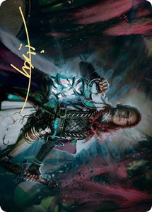 Tergrid, God of Fright Art Card (Gold-Stamped Signature) - Art Series: Kaldheim (ASKHM) #27 - Special Magic: The Gathering Trading Card