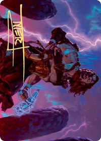 Toralf, God of Fury Art Card (Gold-Stamped Signature) - Art Series: Kaldheim (ASKHM) #39 - Special Magic: The Gathering Trading Card