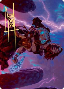 Toralf, God of Fury Art Card (Gold-Stamped Signature) - Art Series: Kaldheim Magic: The Gathering trading card