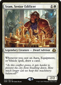 Sram, Senior Edificer - Promo Pack: Kaldheim (PPKHM) #23p - Rare Magic: The Gathering Trading Card