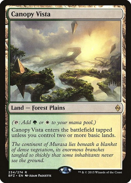 Canopy Vista trading card from Promo Pack: Kaldheim Canopy Vista - Promo Pack: Kaldheim Magic: The Gathering trading card