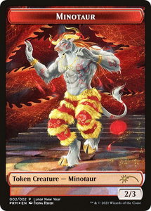 Minotaur Token (2021 Lunar New Year Promo) - Unique and Miscellaneous Promos (UMP) #2 - Promo Magic: The Gathering Trading Card