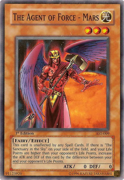 The Agent of Force - Mars trading card from Ancient Sanctuary The Agent of Force - Mars - Ancient Sanctuary YuGiOh trading card