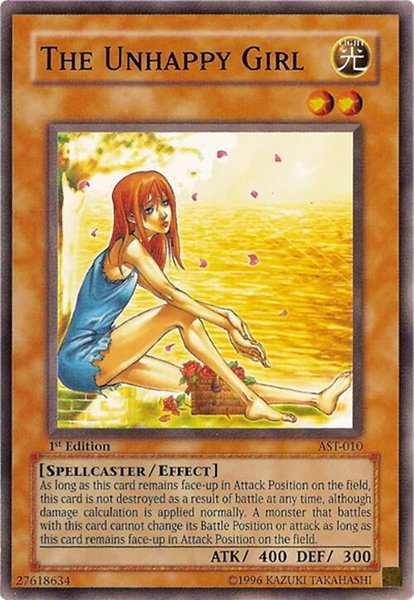 The Unhappy Girl trading card from Ancient Sanctuary The Unhappy Girl - Ancient Sanctuary YuGiOh trading card