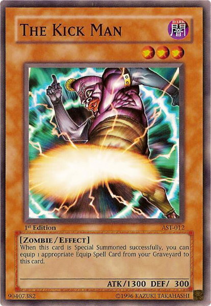 The Kick Man trading card from Ancient Sanctuary The Kick Man - Ancient Sanctuary YuGiOh trading card