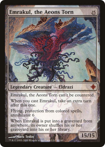 Emrakul, the Aeons Torn (Rise of the Eldrazi) - Oversize Cards Magic: The Gathering trading card