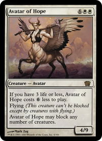 Avatar of Hope (8th Edition) - Oversize Cards (OVER) #4 - Rare Magic: The Gathering Trading Card