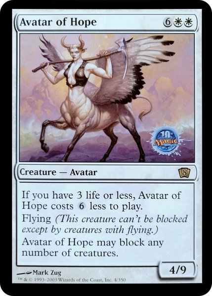 Avatar of Hope (Grand Prix Bangkok 2003) - Oversize Cards Magic: The Gathering trading card