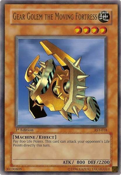 Gear Golem the Moving Fortress trading card from Ancient Sanctuary Gear Golem the Moving Fortress - Ancient Sanctuary YuGiOh trading card