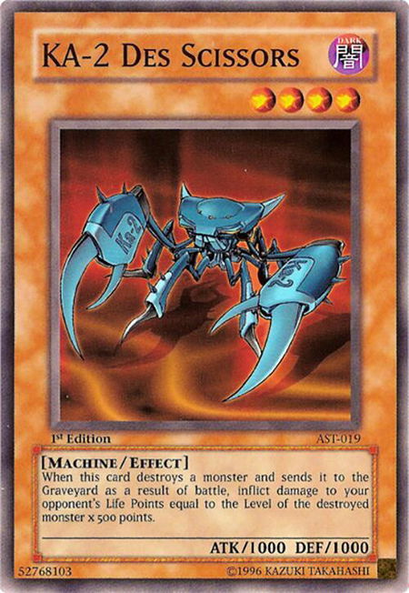 KA-2 Des Scissors - Ancient Sanctuary YuGiOh trading card