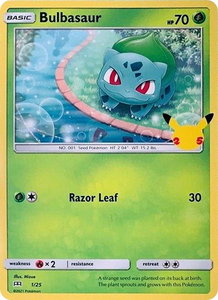 Bulbasaur - 1/25 - McDonald's 25th Anniversary Promos (MCD21) #001/025 - Rare Pokémon Trading Card