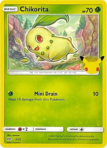 Chikorita - 2/25 - McDonald's 25th Anniversary Promos (MCD21) #002/025 - Rare Pokémon Trading Card